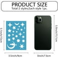 thumbnail image 2 of 1 Set 2 Styles Moon Phase Jewelry Shape Template Earring Stencils Reusable Stars Cutouts Cutting Stencil Cats Templates for Drawing Earrings Favors Necklace Making Accessories 5X3.5, 2 of 7
