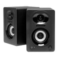 thumbnail image 3 of Samson MediaOne M30BT Monitores de estudio Bluetooth de 3 pulgadas con alimentación de 20 W y circuito de refuerzo de graves (par, acabado en vinilo negro), 3 of 5