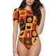 thumbnail image 1 of Fotbe Halloween Banner Symbols Body de Mujer con Cuello Redondo y Mangas Cortas, Sin Mangas Ajustado, Suave, Cómodo y Básico-Small, 1 of 7