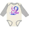 thumbnail image 3 of Inktastic 2nd Birthday Mermaid Tail Boys or Girls Long Sleeve Baby Bodysuit, 3 of 5