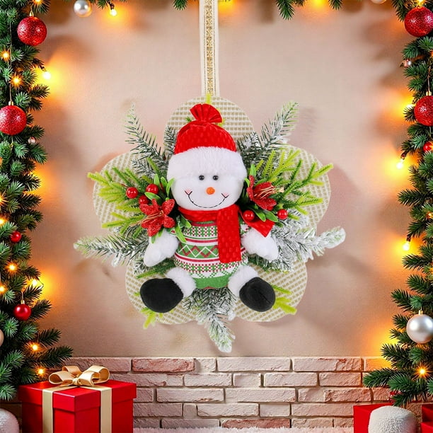Decoración navideña para puerta colgante, árbol de Navidad, decoración para el hogar, ambiente festivo, colgante