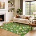 thumbnail image 7 of Addison Rugs Mayfield Premium Machine Washable Transitional Holiday Green Rectangle Rug, 9' x 12', 7 of 7