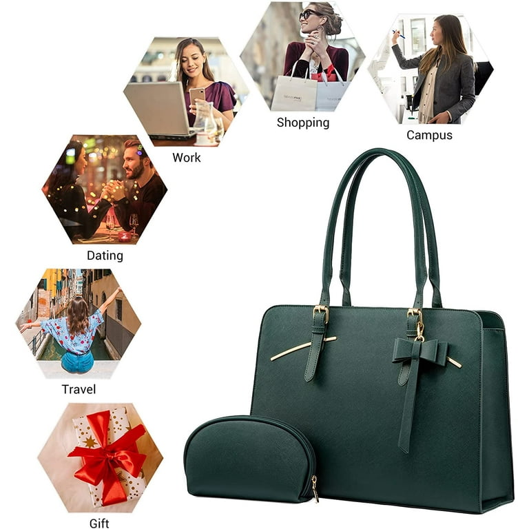 Leather Tote Bags for Women Shopper Laptop Tote Bag Gift Work 
