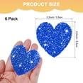 thumbnail image 3 of Uxcell 6-Pack Parches de Corazón de Rhinestone para Planchar 5.5cm Azul Apliques Adhesivos Brillantes Parches de Corazón para DIY/Ropa/Zapatos/Bolsa, 3 of 7