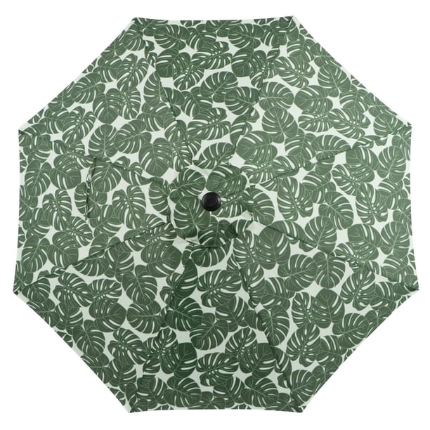 green pattern patio umbrella 9 Sunnyglade 9' Outdoor Table Umbrella with 8 Ribs Dark The At Home Marconi is a 9 At Home Marconi 9 ft