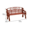 thumbnail image 4 of 2 piezas de banco pequeño decorativo, accesorio para fotos, banco pequeño, muebles de jardín, 4 of 7