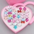 thumbnail image 2 of FeiraDeVaidade 36 Pieces Of Adjustable Ring Box For Little Girls  Children‘S Jewelry Ring Set With Heart-Shaped Display Box, 2 of 6