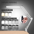 thumbnail image 6 of LED Desk Lamp, Metal Swing Arm Desk Lamp with Clamp, Eye-Caring Architect Desk Light, Dimmable Table Lamp with 3 Color Modes 10 Brightness Levels & Adapter, 6 of 7
