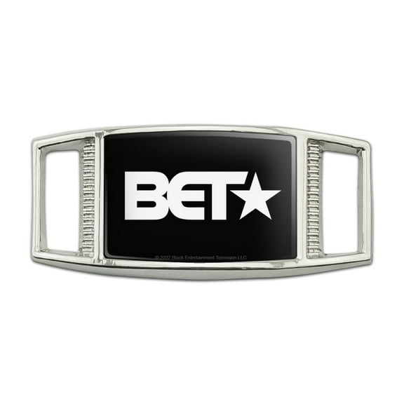 BET Logo Rectangular Shoe Shoelace Shoe Lace Tag Runner Gym Charm Decoration