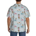 thumbnail image 3 of Honeii Cute Snowflake Dachshund for Men's Short-Sleeved Button-Up Collared Shirt Featuring A Pocket, Perfect for Beach Vacations, And Travel Adventures.-Medium, 3 of 5