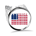 thumbnail image 1 of Flag Country Letter USA Ring Adjustable Love Wedding Engagement, 1 of 3