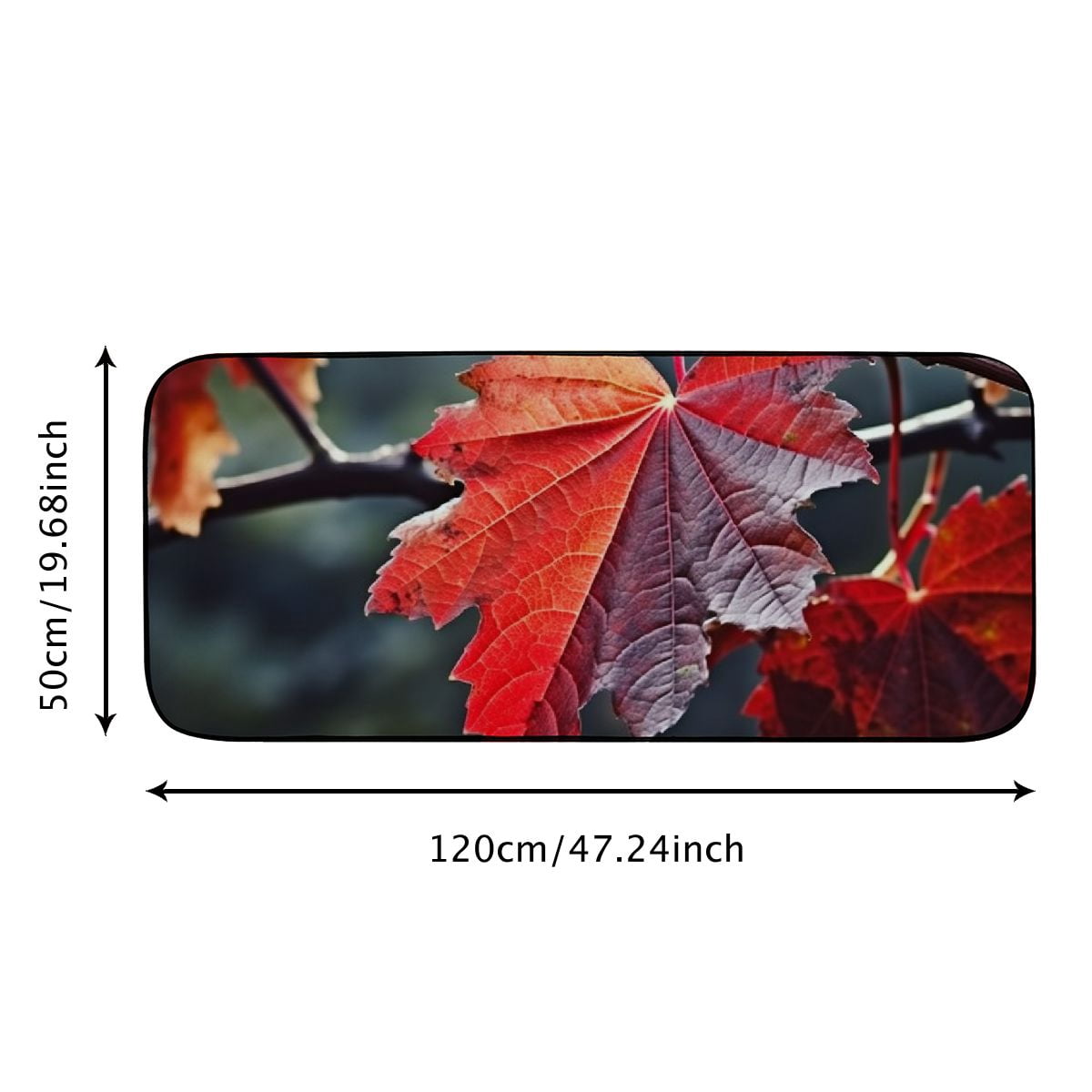 PHYHOO Decorative Door Mat, Door Mat with Non-Slip Rubber Backing, Easy Cleaning, Traps Dirt, Rug for Entry, Patio, Garage - Wine Leaf Wine Harvest Vineyard Plant Autumn 19.68*47.24 in
