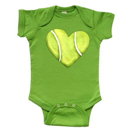 

Inktastic Tennis Ball in Heart Gift Baby Boy or Baby Girl Bodysuit