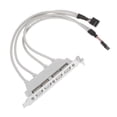 thumbnail image 2 of Double Tête de Carte Mère 9Pin à 4Port USB 2.0 Câble Femelle PCI Support, 2 of 6