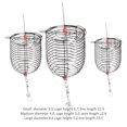 thumbnail image 2 of Soporte de alimentador de cestas de jaula de cebo cónico de señuelo de alambre de metal para molde de alimentador de método, 2 of 7
