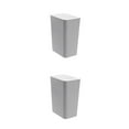 thumbnail image 2 of Youkk 1/2/3 Kitchen Trash Can With Lid - Large Capacity Modern Rectangular Trash Bathroom Toilet Nordic Grey L 2PCS, 2 of 6
