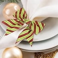 thumbnail image 4 of FOCUSNORM Christmas Tree Ribbons Contrast Color Stripe Pattern Wide Christmas Mesh Ribbons for Tree and Wrapping Presents, 4 of 6
