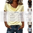 thumbnail image 3 of Ayolanni Short Sleeve Womens Blouses Business Soft Solid V-Neck Blouse Pleated Fitted Shirts 2026 Summer Tops White XL, 3 of 5