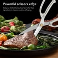 thumbnail image 3 of Meat Scissors, Durable Food Cooking Scissors Stainless Steel Kitchen Scissors Heavy Duty Scissors Portable Barbecue Scissors for Home Kitchens Restaurants, 3 of 7