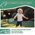 thumbnail image 4 of Juego de 2 palas de pickleball para niños RORLAND, ligeras e impermeables, 4 of 7