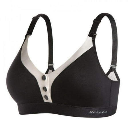 

Fantadool Women s Cotton Front Open Breast Feeding Bra Postpartum Skin Friendly Deep V Breathable Push Up Nursing Bra