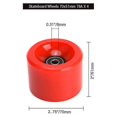 thumbnail image 5 of Juego de 4 ruedas para longboard de 70 mm 78a con rodamientos Abec 9 negros, rojo, 5 of 5