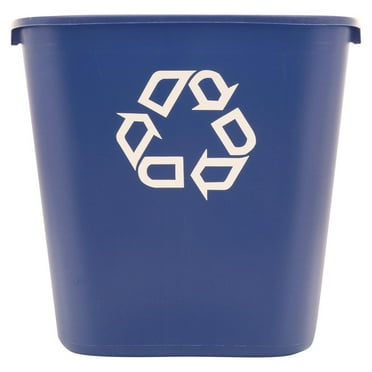 Rubbermaid Commercial Products Deskside Recycling Container, Medium, 28.13 qt, Plastic, Blue