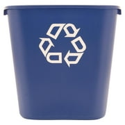 Rubbermaid Commercial Products Deskside Recycling Container, Medium, 28.13 qt, Plastic, Blue