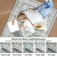 thumbnail image 6 of Garvee 10'x13' Boho Area Rugs for Living Room, Vintage Print Large Rugs Non-Slip Backing Washable Rugs Stain-Resistant Carpet for Bedroom Dining Room Home Office, Gray, 6 of 10