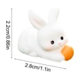 thumbnail image 3 of Nkmbld Mini Easter Bunny Figurines Cute Resin Rabbits Easter Tiny Resin Figurines Party Decoration for Spring Festival Celebration Basket Stuffers Fillers, 3 of 8
