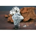 thumbnail image 4 of Roarsilver 925 Sterling Silver Lion Figurine Ring: Elegant and Powerful Silver Lion Details | 5.5, 4 of 5