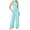 Blue, variant on Two Piece sets for Women Halter Tank Backless Crop Tops Foldover Flare Pants Casual Matching Streetwear Outfits (Black, L)