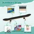 thumbnail image 4 of 31'' Complete Skateboard 7 Layer Canadian Maple Double Kick Deck Skateboards polygonal geometric triangle abstract colorful shape Skate Board for Beginner Adult Gifts, 4 of 5