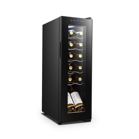 NutriChef PKCWC120 - Home Wine Cooler Fridge - Smart Wine Cooler Chilling Refrigerator