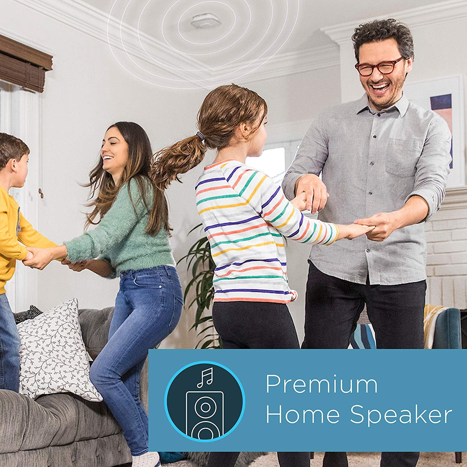 Smart Assistant Enabled Smoke Detector and Carbon Monoxide Detector Alarm with Premium Home Speaker | Onelink Safe & Sound by First Alert