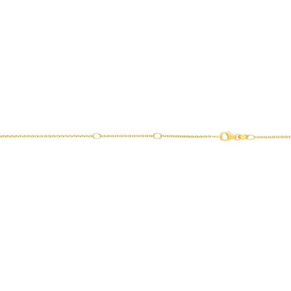 14k Gold Yellow 1.4mm Diam-cut Extenders At 16 Inch 17 Inch Cable Chain Lobster Clasp Necklace