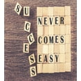 thumbnail image 3 of Inspirational Duvet Cover Set, Success Never Comes Easy Words on Scribble Lifestyle Saying Print, Decorative 2 Piece Bedding Set with 1 Pillow Shams, Twin Size, Umber Sand Brown, by Ambesonne, 3 of 3