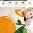 thumbnail image 3 of Shiartex Oranges Leaves Minimalism Flannel Throw Blanket for Couch Sofa Bed All Seasons - Pack of 1, Lightweight & Cozy, Anti-Pilling & Wrinkle-Free, Multiple Sizes Available 50x60in, 3 of 6