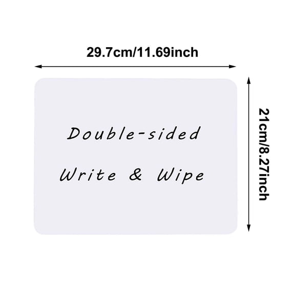 11.69 X 8.27 Inches Double Sided Whiteboard, Dry Erase Writing Board For School And Classroom, Small Wipe Board For Office And Home Use,21X30 Cm