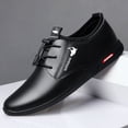 thumbnail image 2 of Zapatos formales de cuero para hombre, zapatos informales de negocios, zapatos de suela suave con cordones, zapatos deportivos ligeros, zapatos transpirables, 2 of 4