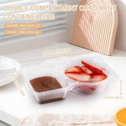 Koudindg 20Pcs Snack Containers with Lids, New Snack Containers, Snackle Box Container Portion Control,Snack Pack Containers,Double Compartment Snack Containers for On-the-Go Meals and Camping