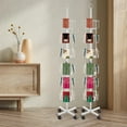 thumbnail image 3 of 6-Tier 32-Pocket Rotating Iron Greeting Card Stand - Mobile Display Rack with 4 Wheels, 3 of 14