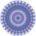 thumbnail image 1 of Ahgly Company Indoor Round Patterned Periwinkle Purple Area Rugs, 5' Round, 1 of 6