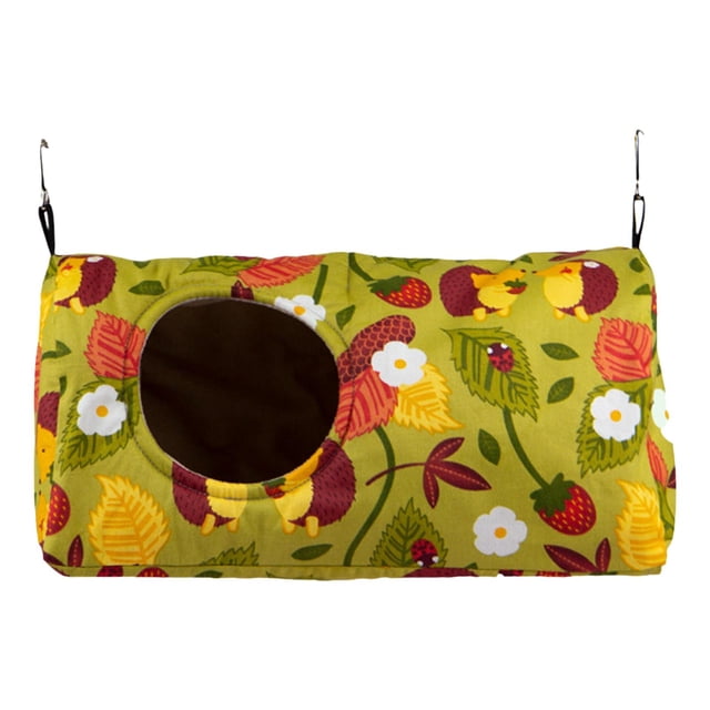 Casa de pájaros, de nido con gancho, accesorios de juguete, casa de hámster, loros durmientes Verde 31x15x15cm Zulema Hamaca para hámster