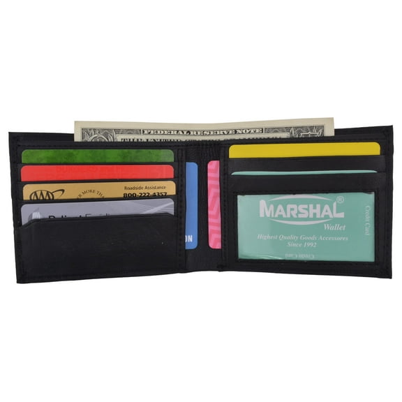 New Slim Thin Nylon Bifold Credit Card ID Wallet with Leather Interior