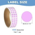 thumbnail image 2 of Uxcell Colored Dot Stickers Color Coding Blank Circle Labels Adhesive Round Price Stickers for Inventory Office Violet, 2 of 7