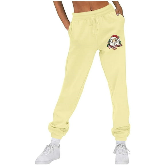 Travel Pants Fleece Sweat Pants for Womens Sweatpants Women Straight Legs Winter Sweatpants Ndbuld Women Casual Trousers And Trousers Plus Velvet Running Fitness Sports Pants Beige L