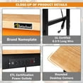 thumbnail image 5 of Tolead 60" Heavy-Duty Adjustable Workbench with Power Outlets, Rubber Wood Shop Table, Workstation, 5 of 8