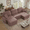 Rose Dust, variant on CKEASEAN 105" Chenille Cloud Sectional Couch, 3-Seater Modular Sectional Sofa with Round Pillows & Base Frame Legs, Deep Seat & Easy Assembly, Comfy Sofa Couches for Living Room