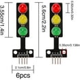 thumbnail image 2 of 6 Pieces Mini Traffic Light Display Module, 5V 5mm LED Display Board Module for Traffic System Model, Compatible with Arduino Raspberry Pi, 2 of 5